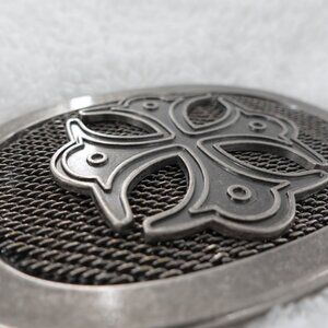 Steampunk Biker Gunmetal Fashion Cross Belt Buckle
